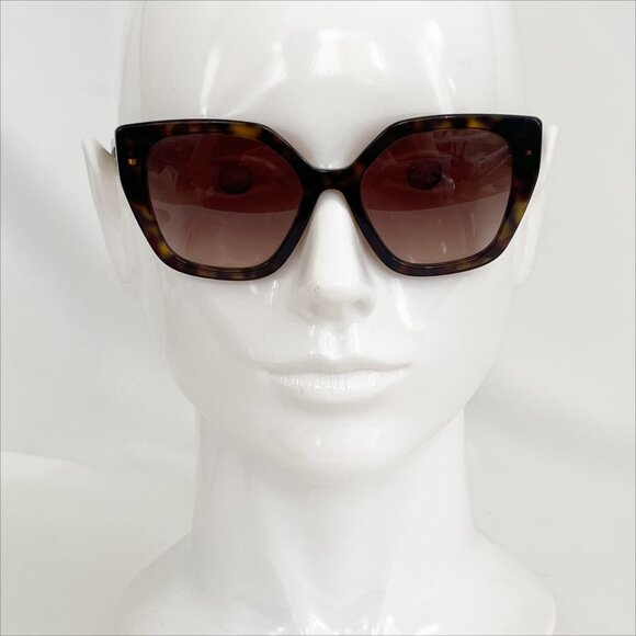 Prada PR 24XS Sunglasses Oversize Cat Eye Havana Tortoise Frame